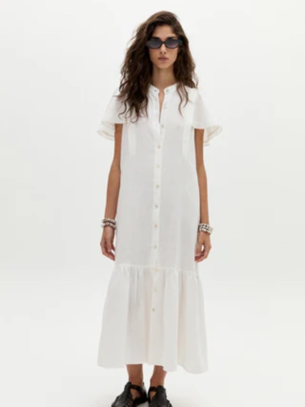 Lanhtrophy NTW Willow Linen Dress - Size Small